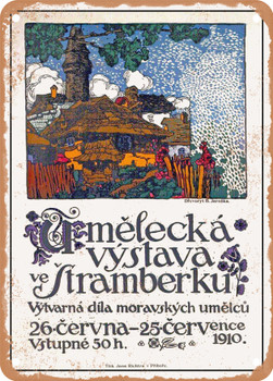 1910 1910 Art Exhibition in Stramberk Vintage Ad - Metal Sign