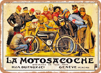 1906 La Motosacoche Vintage Ad - Metal Sign