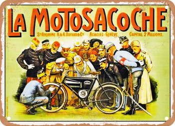 1906 La Motosacoche 2 Vintage Ad - Metal Sign