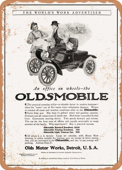 1905 Oldsmobile Runabout Vintage Ad - Metal Sign