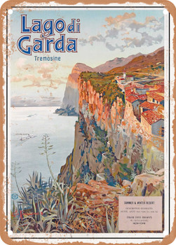 1905 Lake Garda Tremosine Vintage Ad - Metal Sign
