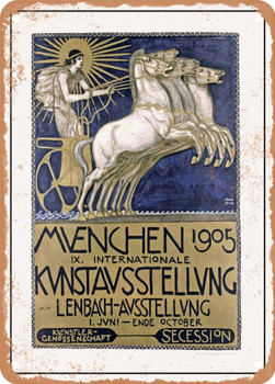 1905 IX International Art Exhibition Secession Munich Vintage Ad - Metal Sign