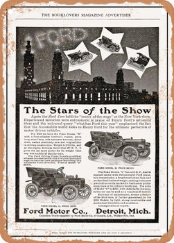 1905 Ford Model B and Model C, the Stars of the Show Vintage Ad - Metal Sign