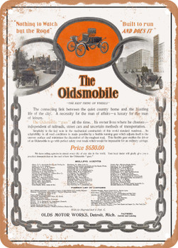 1903 Oldsmobile The Best Thing on Wheels Vintage Ad - Metal Sign