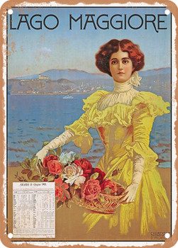 1903 Lake Maggiore Vintage Ad - Metal Sign