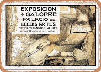 1903 Galofre Exhibition, Palacio de Bellas Artes Vintage Ad - Metal Sign