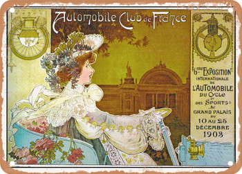 1903 6th International Exhibition of Automobile, Cycle and Sports Show Vintage Ad - Metal Sign