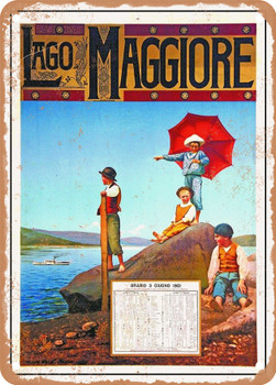 1901 Lake Maggiore Vintage Ad - Metal Sign