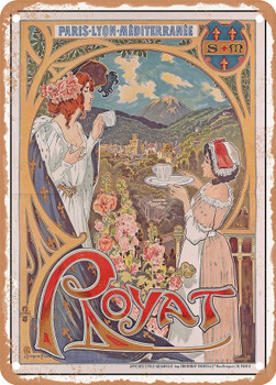 1900 Paris Lyon Mediterranean Royat Vintage Ad - Metal Sign