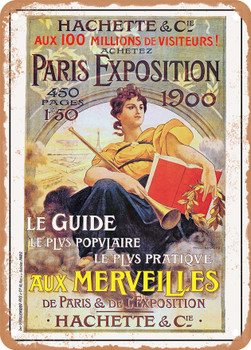 1900 Paris Exhibition 1900 Guide Vintage Ad - Metal Sign