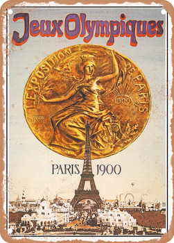 1900 Paris 1900 Olympic Games Vintage Ad 2 - Metal Sign