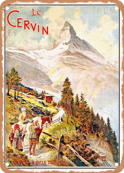 1900 Louis Le Cervin PLM Reduced Price Tickets Vintage Ad - Metal Sign