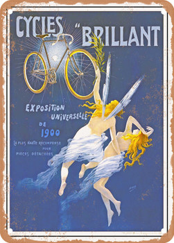 1900 Brilliant cycles, Universal Exhibition Vintage Ad - Metal Sign