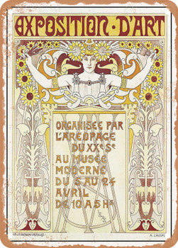 1898 Art exhibition at the Modern Museum Vintage Ad - Metal Sign