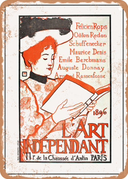 1896 Independent Art Vintage Ad - Metal Sign