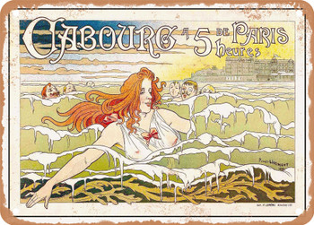 1896 Cabourg, 5 hours from Paris Vintage Ad - Metal Sign