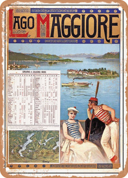 1895 Lake Maggiore Vintage Ad - Metal Sign