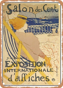 1895 Along the hundredth International poster exhibition Vintage Ad - Metal Sign