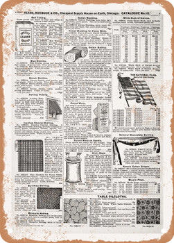 1902 Sears Catalog Dress Patterns Page 1000 - Rusty Look Metal Sign