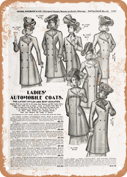 1902 Sears Catalog Women's Apparel Page 1143 - Rusty Look Metal Sign