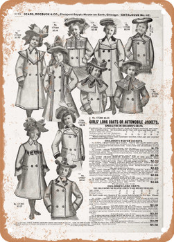 1902 Sears Catalog Women's Apparel Page 1146 - Rusty Look Metal Sign