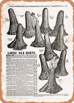 1902 Sears Catalog Women's Apparel Page 1165 - Rusty Look Metal Sign