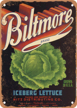 Biltmore Holtville California Vegetables - Rusty Look Metal Sign