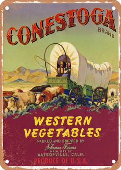 Conestoga Watsonville Vegetables - Rusty Look Metal Sign