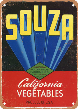 Souza Santa Maria Vegetables - Rusty Look Metal Sign