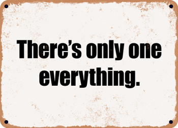 There's only one everything. - Funny Metal Sign