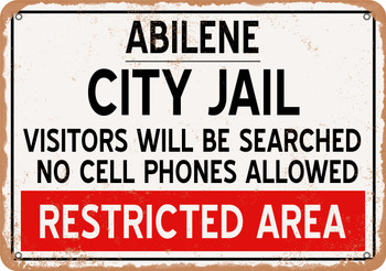 City Jail of Abilene Reproduction - Metal Sign