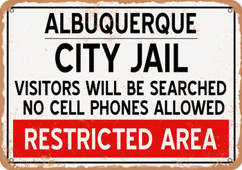 City Jail of Albuquerque Reproduction - Metal Sign