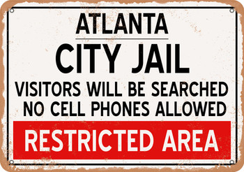 City Jail of Atlanta Reproduction - Metal Sign