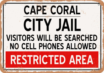 City Jail of Cape Coral Reproduction - Metal Sign