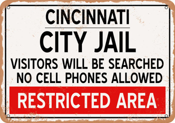 City Jail of Cincinnati Reproduction - Metal Sign