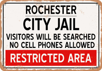 City Jail of Rochester Reproduction - Metal Sign