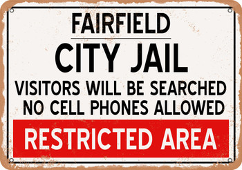 City Jail of Fairfield Reproduction - Metal Sign