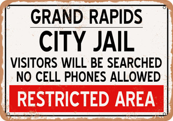 City Jail of Grand Rapids Reproduction - Metal Sign