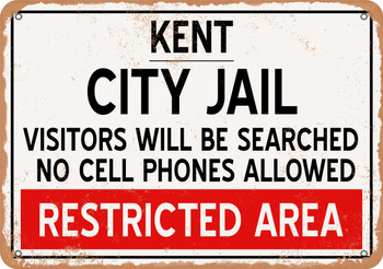 City Jail of Kent Reproduction - Metal Sign