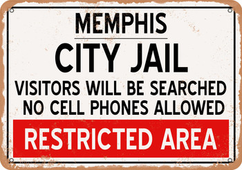 City Jail of Memphis Reproduction - Metal Sign