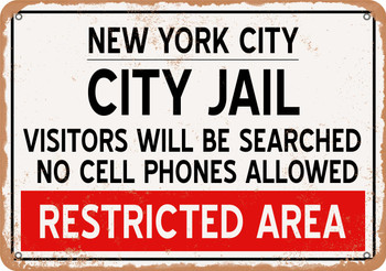 City Jail of New York City Reproduction - Metal Sign