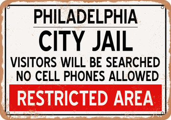 City Jail of Philadelphia Reproduction - Metal Sign