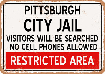 City Jail of Pittsburgh Reproduction - Metal Sign