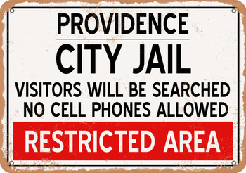City Jail of Providence Reproduction - Metal Sign