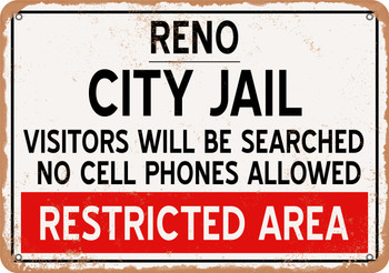 City Jail of Reno Reproduction - Metal Sign