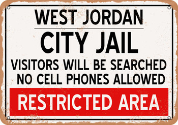 City Jail of West Jordan Reproduction - Metal Sign