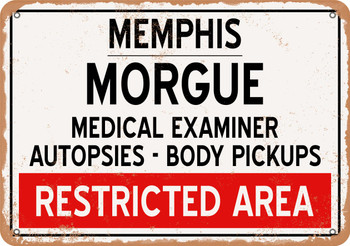 Morgue of Memphis for Halloween  - Metal Sign