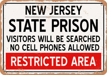 State Prison of New Jersey Reproduction - Metal Sign