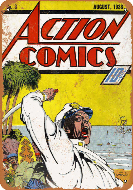 Action Comics #3 - Metal Sign