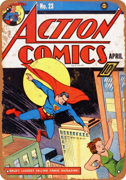 Action Comics #23 - Metal Sign